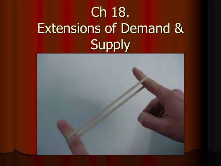 ch 18 extensions of demand supply