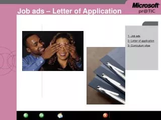 Job ads – Letter of Application