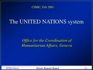 The UNITED NATIONS system