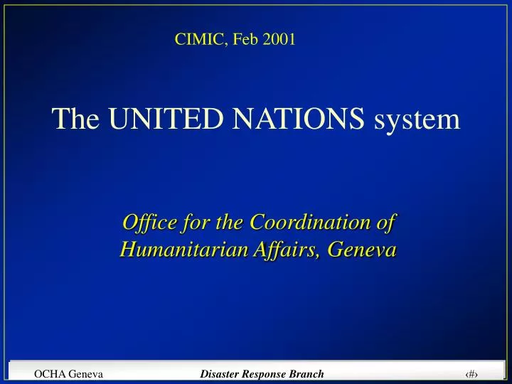 the united nations system