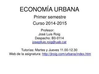 econom a urbana