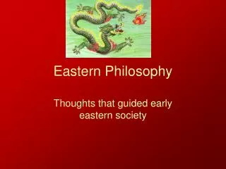 Eastern Philosophy