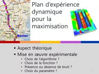 plan d exp rience dynamique pour la maximisation