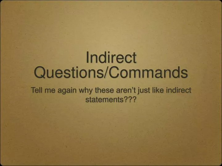 indirect questions commands