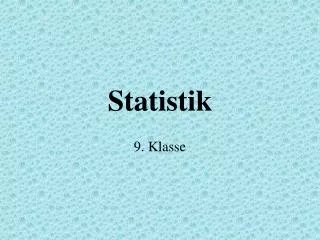 statistik