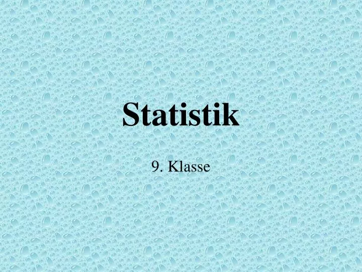 statistik