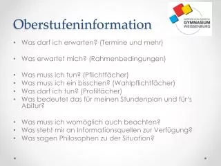oberstufeninformation