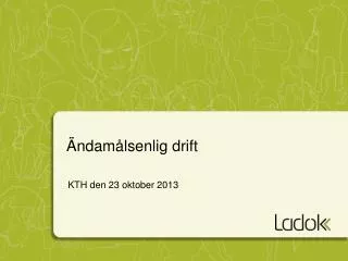 ndam lsenlig drift