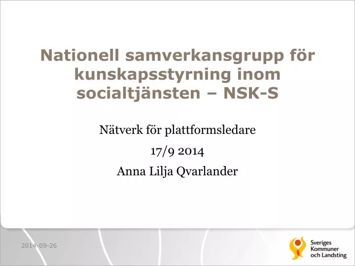 nationell samverkansgrupp f r kunskapsstyrning inom socialtj nsten nsk s