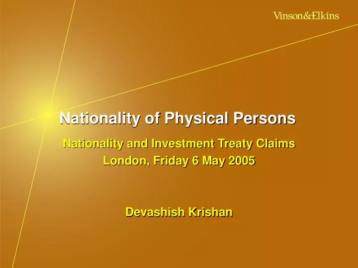nationality of physical persons