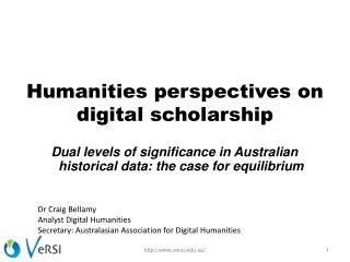 Humanities perspectives on digital scholarship