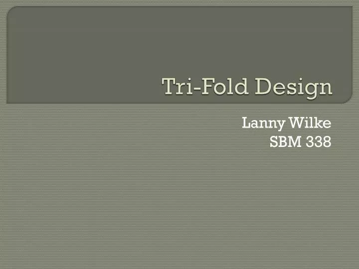 tri fold design