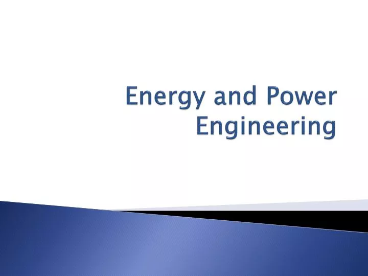 energy and power engineering