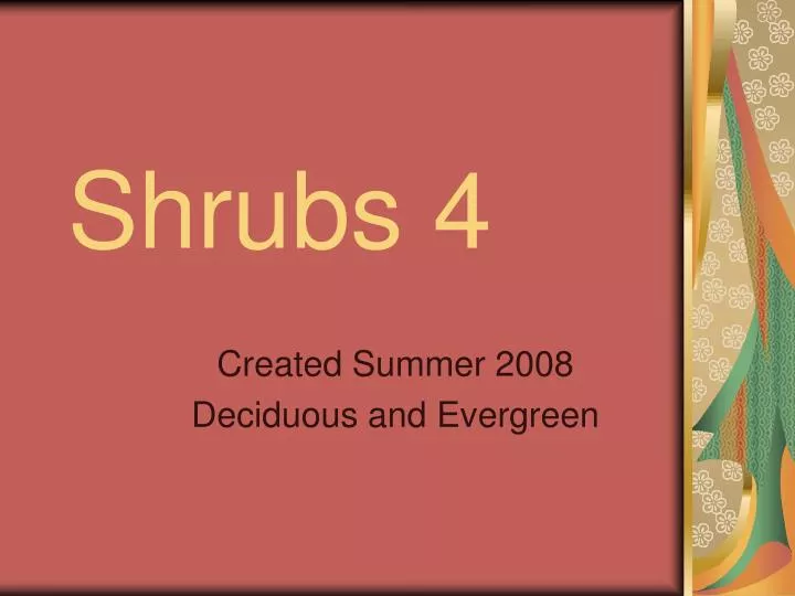 shrubs 4