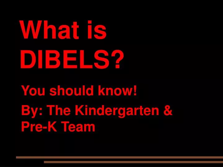 you should know by the kindergarten pre k team