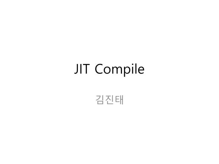 jit compile