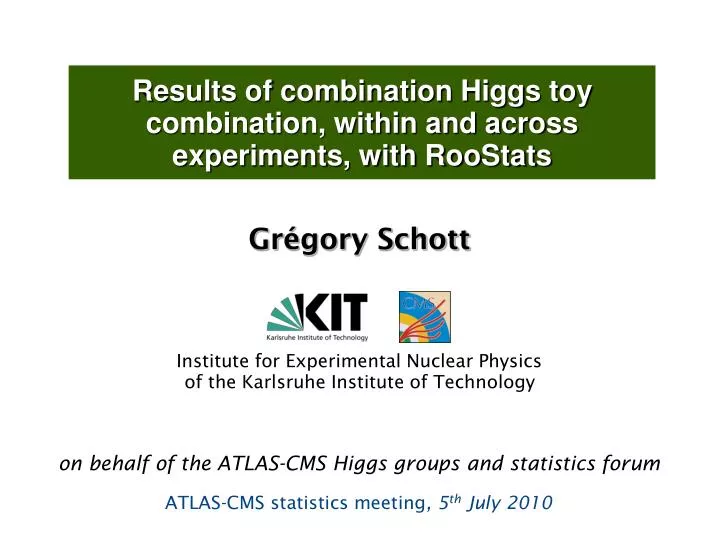 results of combination higgs toy combination within and across experiments with roostats
