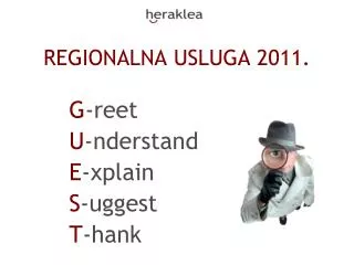 regionalna usluga 2011