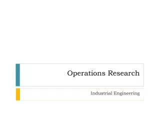 operations research
