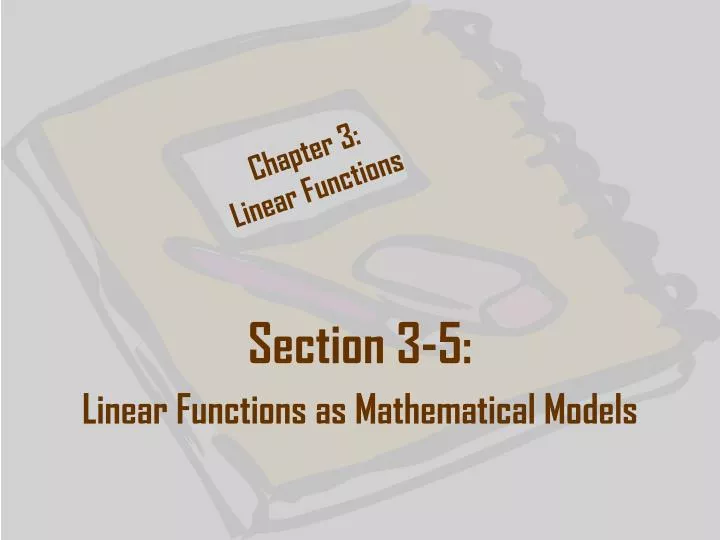 chapter 3 linear functions