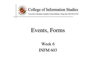 Events , Forms