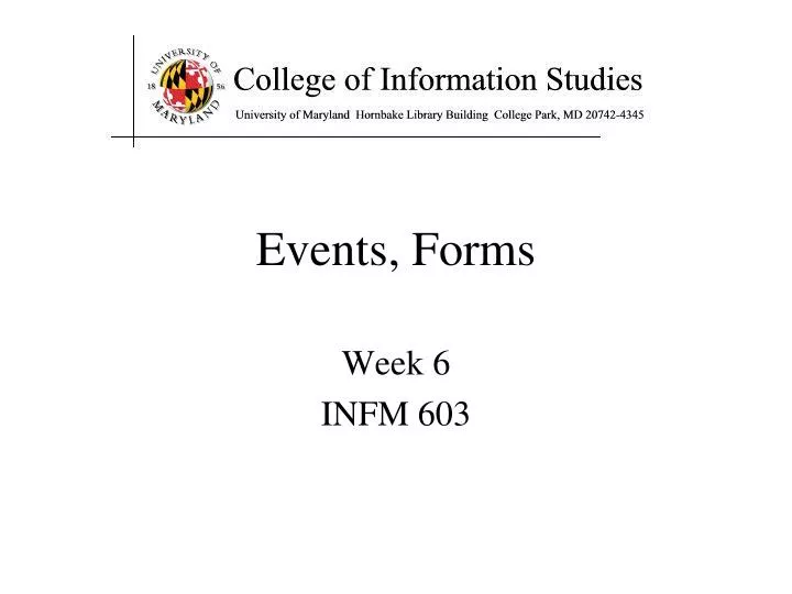 events forms