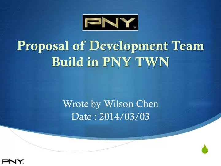 proposal of development team build in pny twn