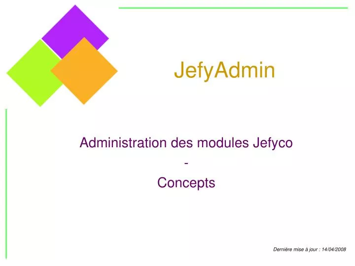 administration des modules jefyco concepts