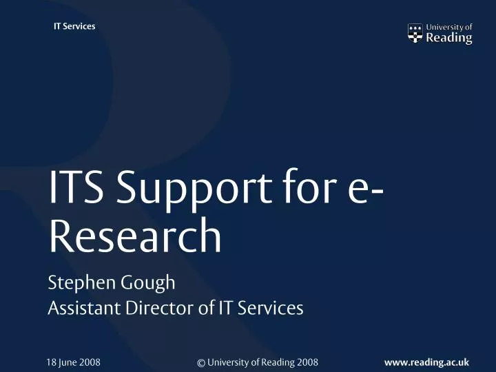 its support for e research