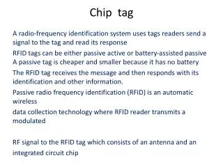 Chip tag