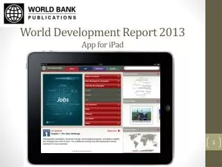 World Development Report 2013 App for iPad