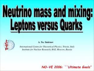 Neutrino mass and mixing: