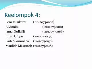 keelompok 4