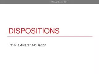 dispositions