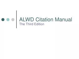 ALWD Citation Manual