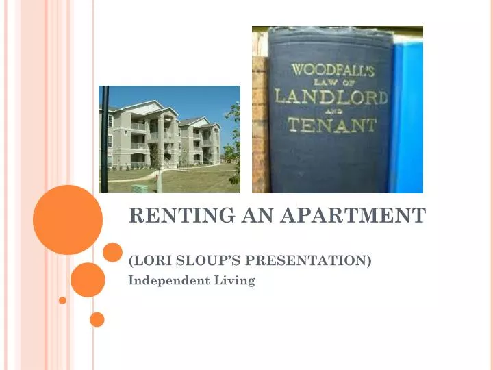 renting an apartment lori sloup s presentation