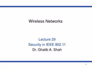 Wireless Networks