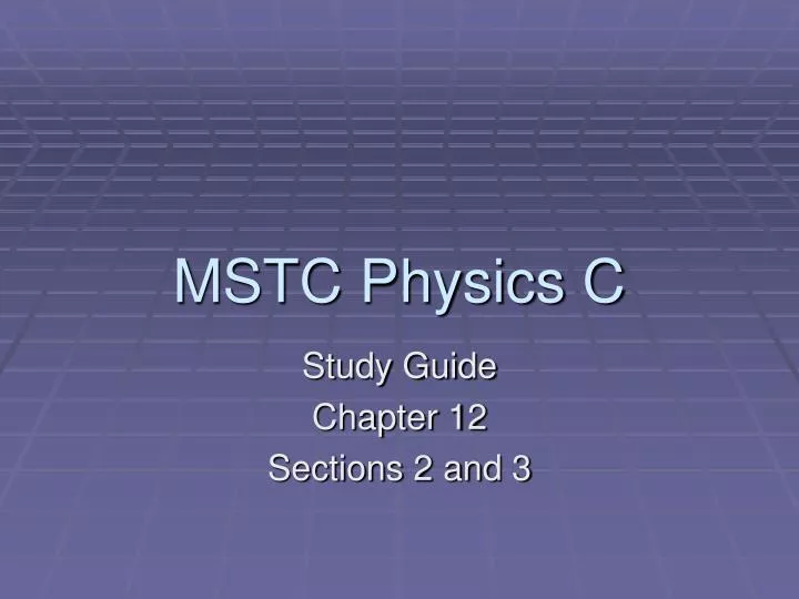 mstc physics c