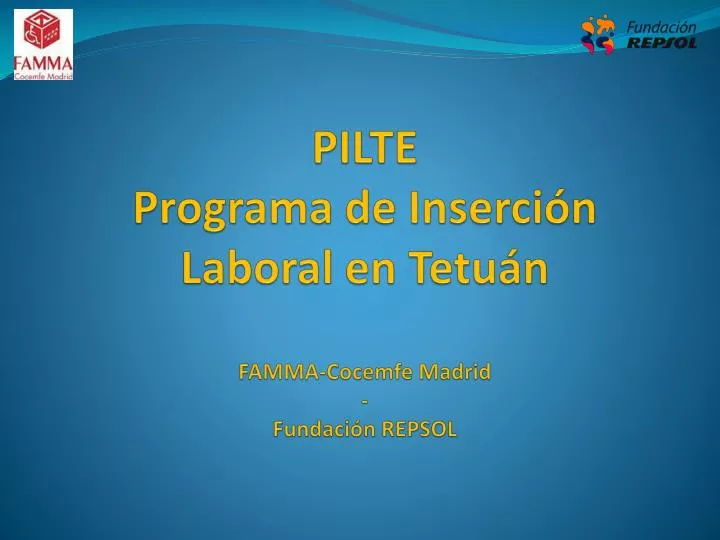 pilte programa de inserci n laboral en tetu n famma cocemfe madrid fundaci n repsol