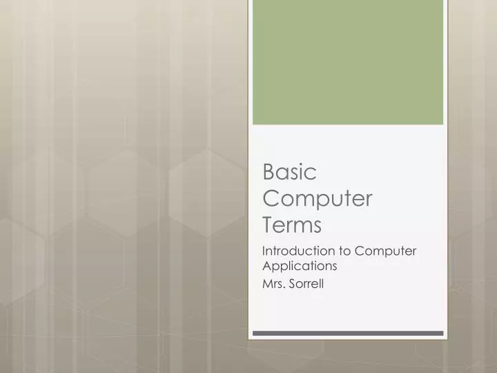 basic computer terms