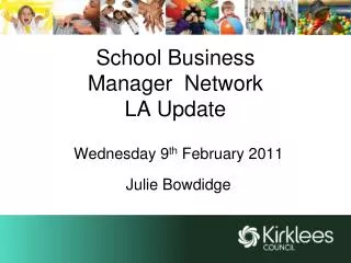 School Business Manager Network LA Update