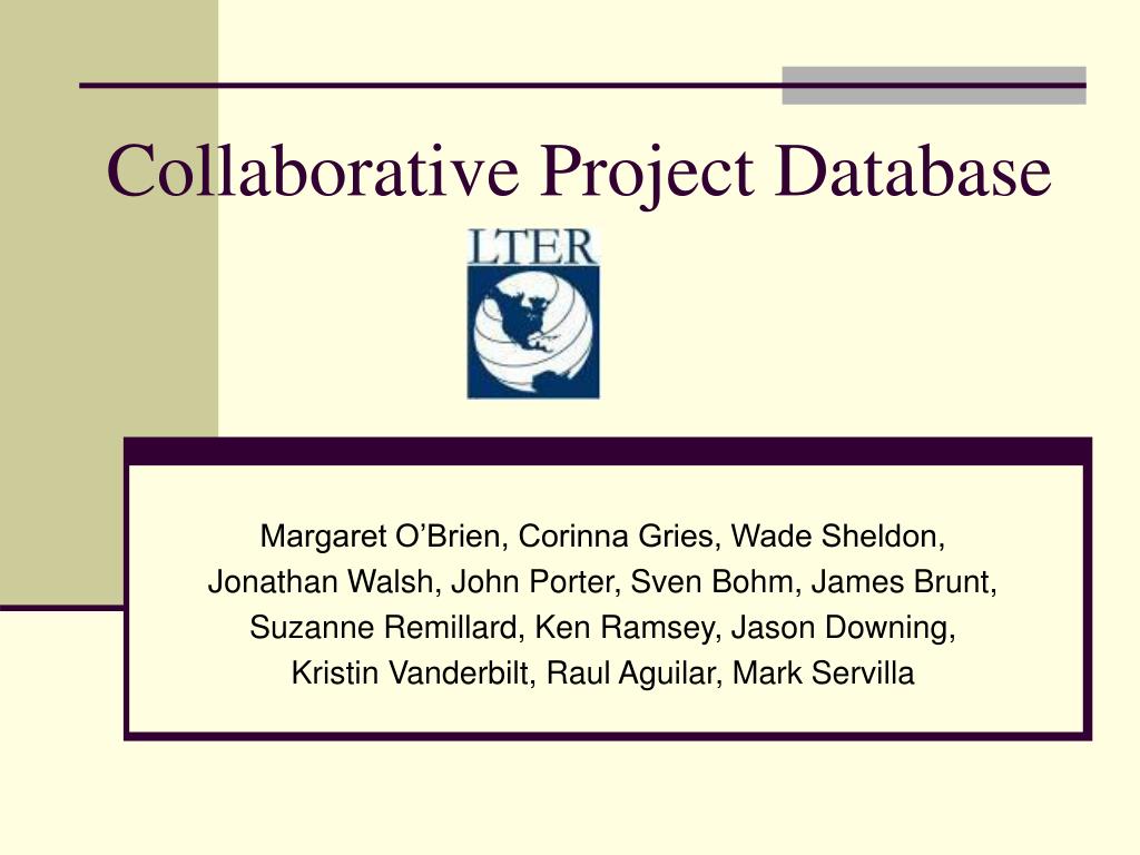 Collaborative Project Database for Research and Information Management - slide 1