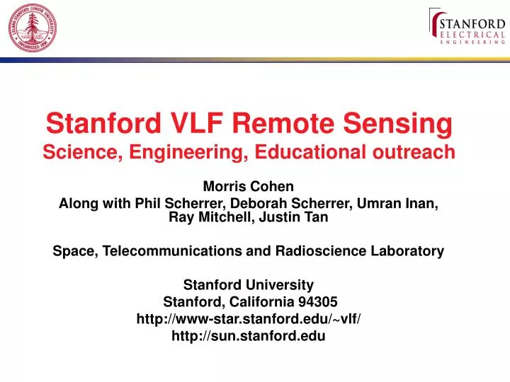stanford vlf remote sensing science engineering educational outreach