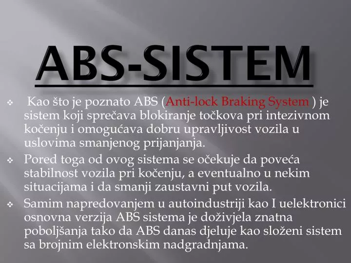 abs sistem