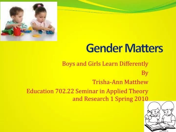 gender matters