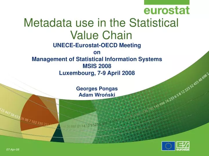 metadata use in the statistical value chain