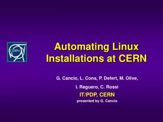 Automating Linux Installations at CERN