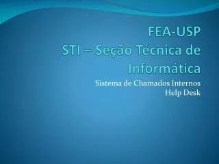 fea usp sti se o t cnica de inform tica