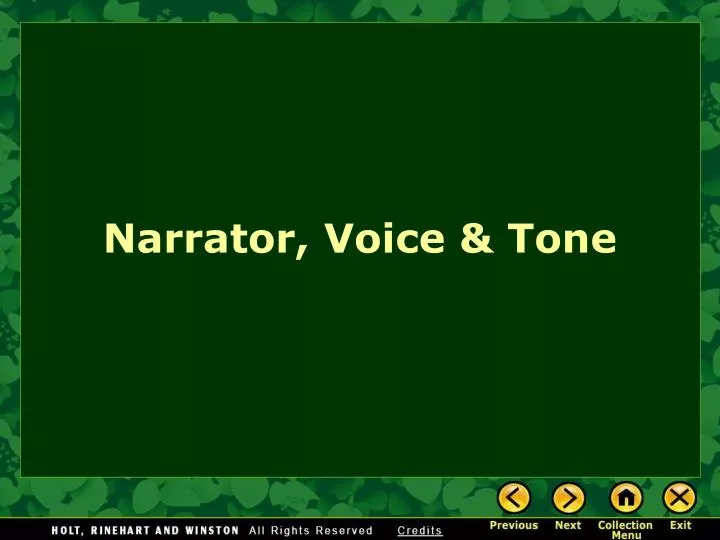 narrator voice tone