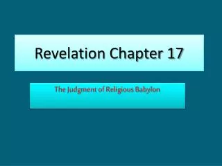 Revelation Chapter 17